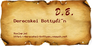 Derecskei Bottyán névjegykártya